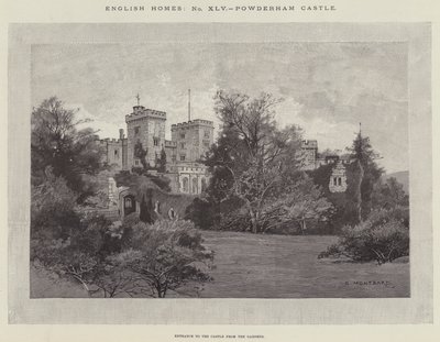 Powderham Kasteel door Charles Auguste Loye